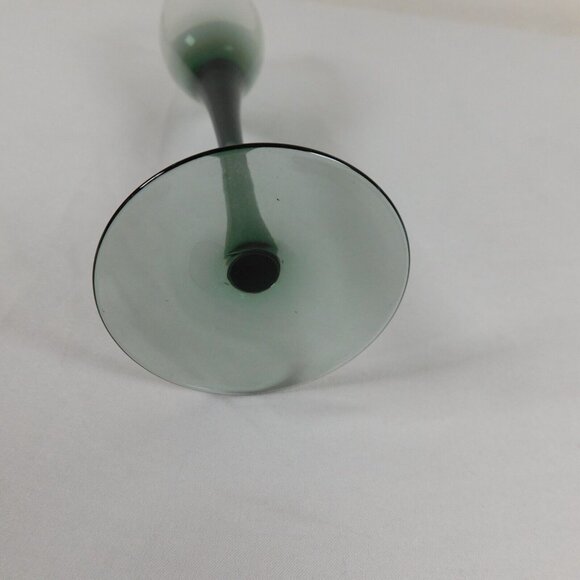 Sasaki Hampton Smoke Crystal Champagne Flute 10 1/2 in tall Smooth Stem - Picture 6 of 8